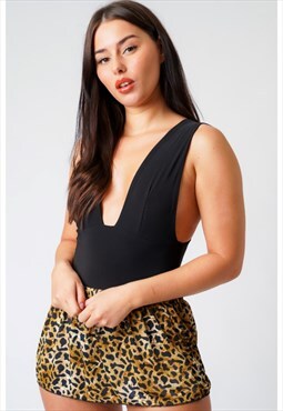 Leopard Print Rara Mini Elasticated Waistband A-Line Skirt 