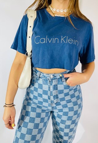 Vintage Calvin Klein Crop Top T Shirt