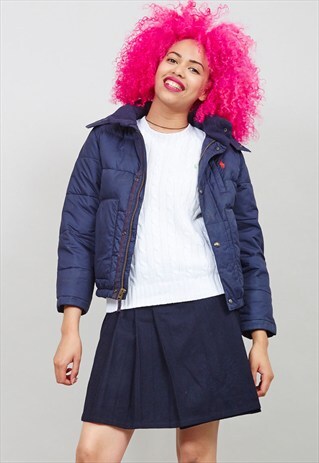 VINTAGE HOODED PUFFER RALPH LAUREN BOMBER JACKET.