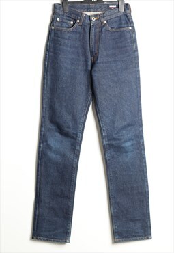 Vintage Uniqlo Jeans Denim High Rise Trousers Navy