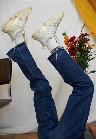 VINTAGE REWORKED CUSTOMED DENIM 501 LEVI'S CUT OFF JEANS