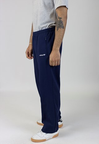 VINTAGE 90'S ADIDAS NAVY TRACKSUIT BOTTOMS