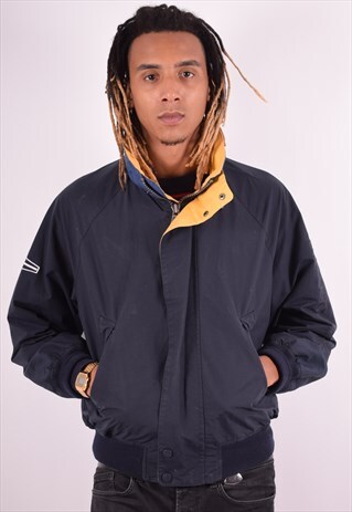 NAUTICA MENS VINTAGE JACKET MEDIUM BLUE 90S