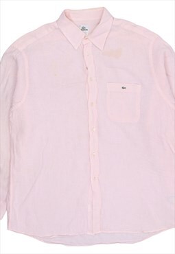 Vintage 90's Lacoste Shirt Plain Long Sleeve Button Up