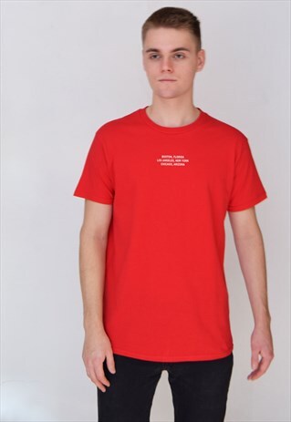 RED LOCATION (WHITE) T-SHIRT