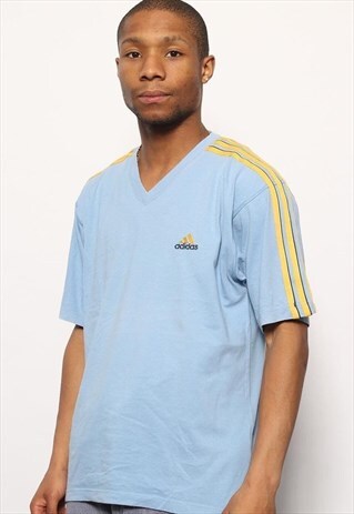 VINTAGE ADIDAS LOGO T-SHIRT BLUE