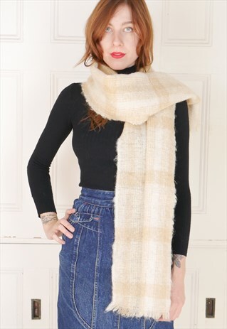 VINTAGE MOHAIR WOOL SCARF