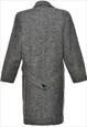 BEYOND RETRO VINTAGE DOUBLE BREASTED GREY CLASSIC WOOL COAT 