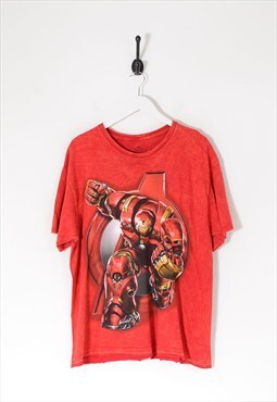 Vintage avengers iron man graphic t-shirt red xl BV8571