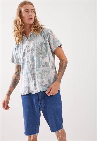 VINTAGE PATTERNED FESTIVAL SHORT SLEEVE SHIRT
