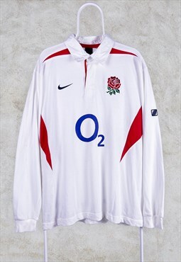 Vintage England Rugby Shirt Jersey 2003/05 Nike Home XL