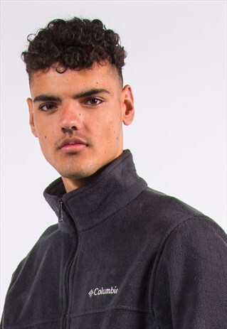 COLUMBIA ZIP FASTEN FLEECE DARK GREY