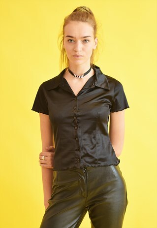 90'S RETRO KITSCH GRUNGE SHIMMER TOP