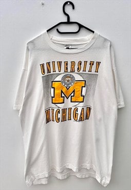 Vintage university of Michigan white T-shirt XL college 