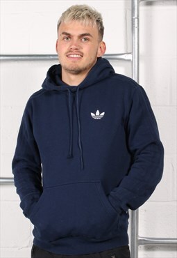 Vintage Adidas Hoodie in Navy Pullover Lounge Jumper Small