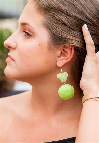 GREEN FAKE FANCY EARRINGS