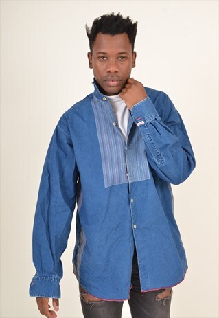 VINTAGE 90'S REPLAY DENIM OVERSIZE SHIRT BLUE