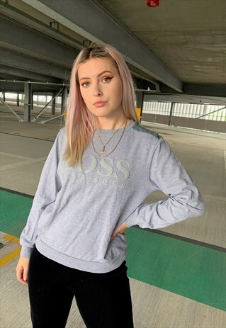 VINTAGE HUGO BOSS 90S SPELLOUT SWEATSHIRT
