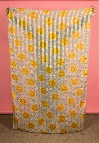 OVERSIZED VINTAGE STATEMENT FLOWER LEOPARD PRINT SCARF
