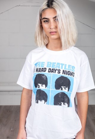 OFFICIAL THE BEATLES HARD DAYS NIGHT UNISEX T-SHIRT