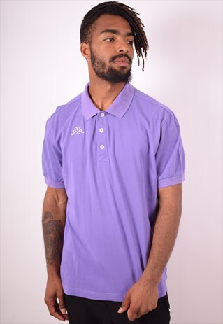 KAPPA MENS VINTAGE POLO SHIRT XL PURPLE 90S
