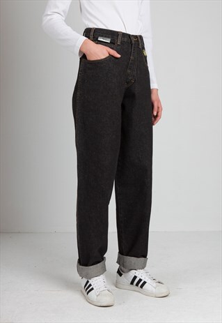 VINTAGE BLACK EFRO DENIM JEANS