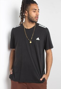 Vintage Adidas Crew Neck T-Shirt Black