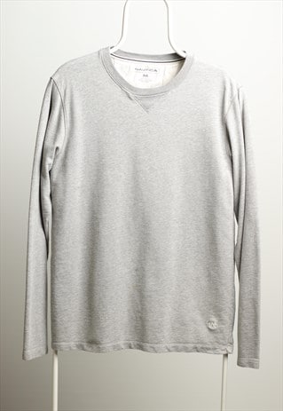 VINTAGE NAUTICA CREWNECK LOGO TOP GREY