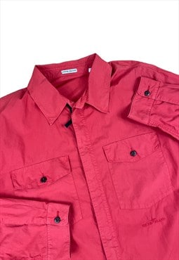 Stone Island Vintage Y2K S/S 2004 Red cotton over shirt