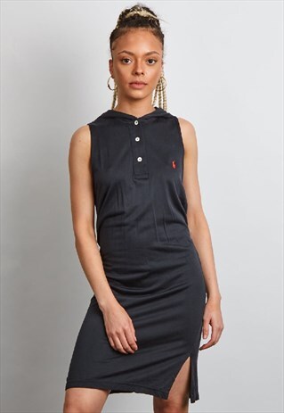 VINTAGE POLO RALPH LAUREN NAVY POLO SHIRT DRESS