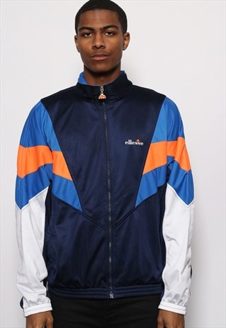VINTAGE ELLESSE TRACK JACKET BLUE ORANGE