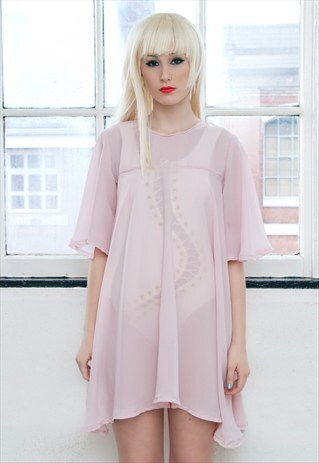 AERONA SHEER FESTIVAL BEACH COVER UP DRESS