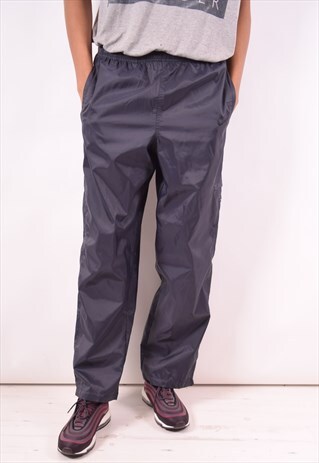 NIKE MENS VINTAGE TRACKSUIT TROUSERS MEDIUM BLUE 90S
