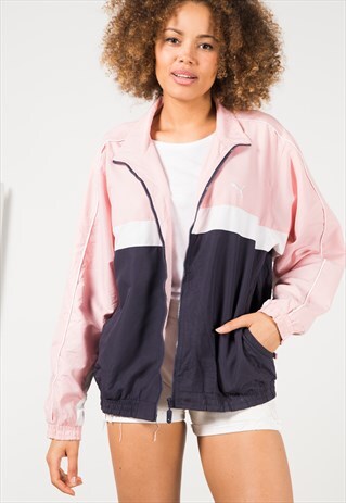 VINTAGE 80'S USA PUMA SHELL SPORT JACKET / S1012