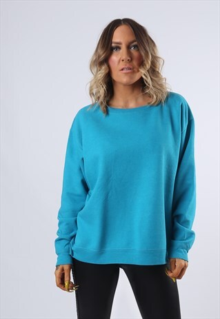 SWEATSHIRT JUMPER OVERSIZED PLAIN UK 16 (EAEP)