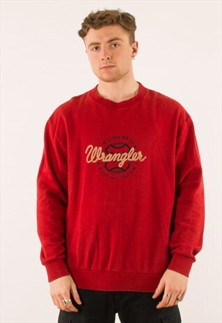 VINTAGE RED WRANGLER CREWNECK SWEATSHIRT XXL