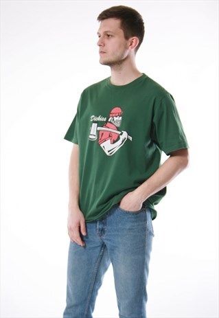 90S VINTAGE DICKIES LOGO RARE OLDSCHOOL T-SHIRT 13554