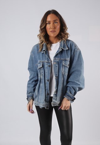 DENIM JACKET EDWIN OVERSIZED FITTED VINTAGE UK 18 (CWCC)