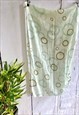 VINTAGE MINT GREEN CIRCLE PATTERNED 90'S SCARF