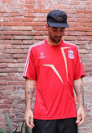 VINTAGE LIVERPOOL CHAMPION LEAGUE UEFA FOOTBALL SHIRT