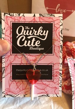 Red Lollipop Necklace 