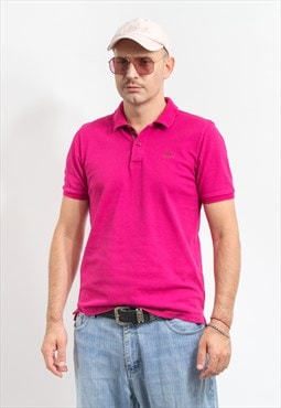 Adidas polo shirt in magenta pink short sleeve men size M