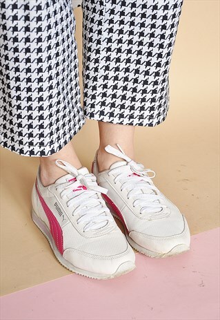 VINTAGE PUMA WHITE SNEAKERS OLD SCHOOL DESIGN