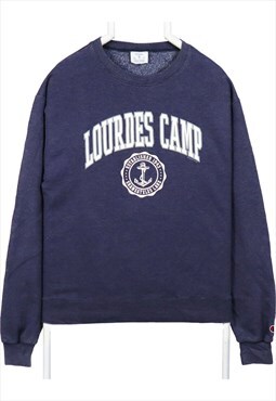 Vintage 90's Champion Sweatshirt Lourdes Camp Spellout Logo