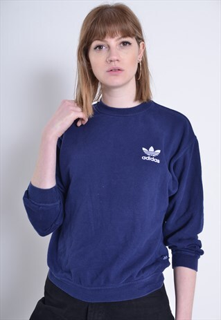 VINTAGE ADIDAS SWEATSHIRT JUMPER BLUE