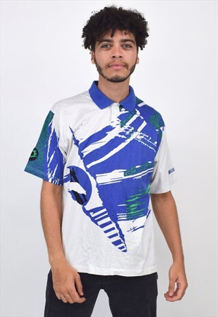 VINTAGE 80'S NIKE WHITE & BLUE T-SHIRT