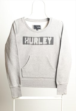 Vintage Hurley Crewneck Script Sweatshirt Grey