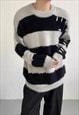 Men's Contrast mohair sweater A VOL.2