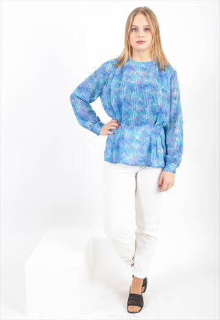 VINTAGE BLOUSE IN BLUE