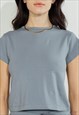 RELAXED FIT BABY TEE STEEL BLUE